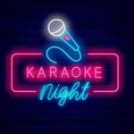 Neon sign for karaoke night event