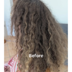 Frizzy hair before treatment